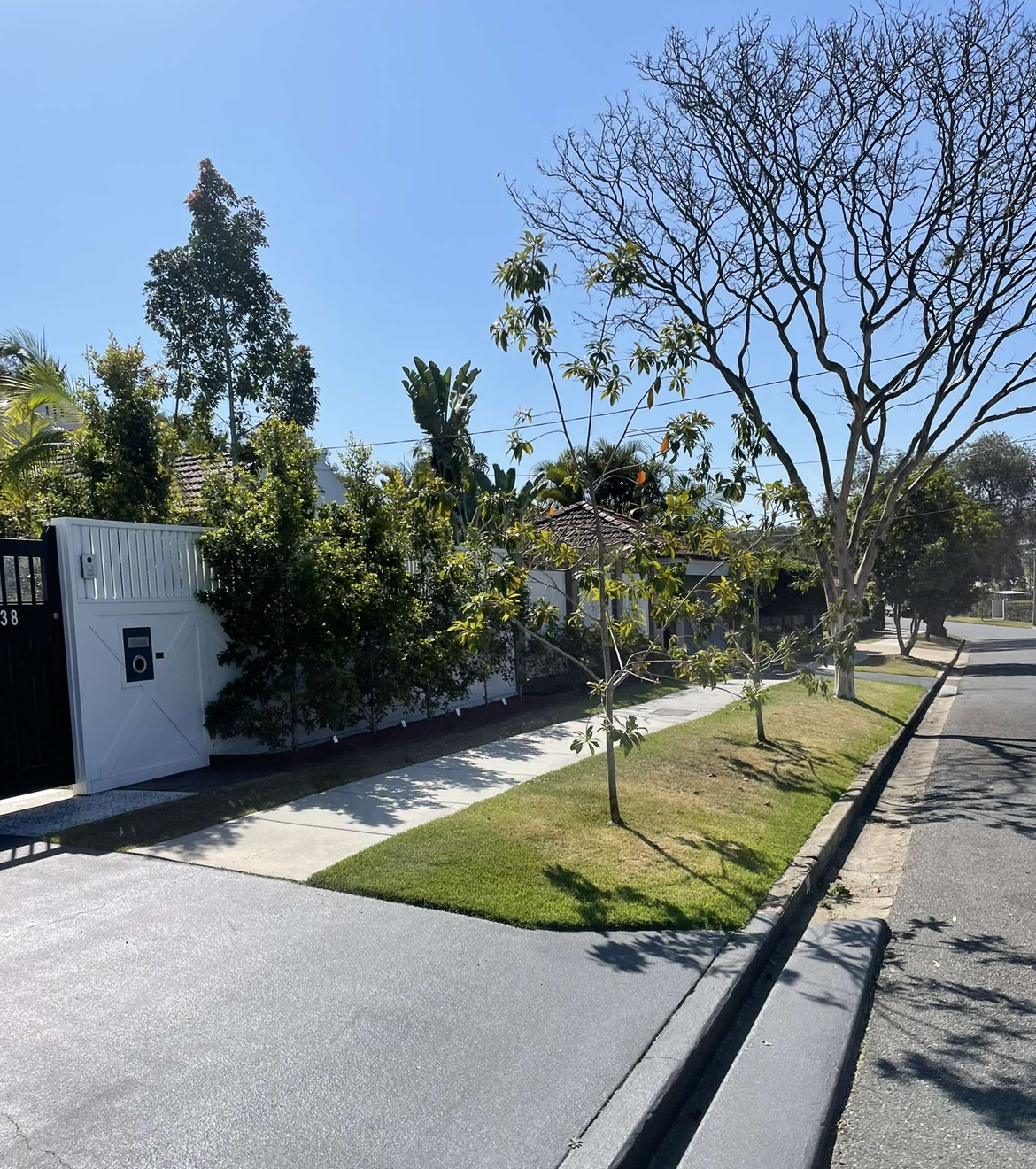 Street frontage lawn maintenance - Brisbane